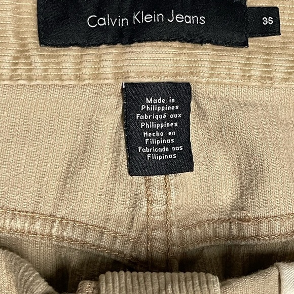 Calvin Klein Jeans Men's Beige Corduroy Pants - Picture 6 of 8